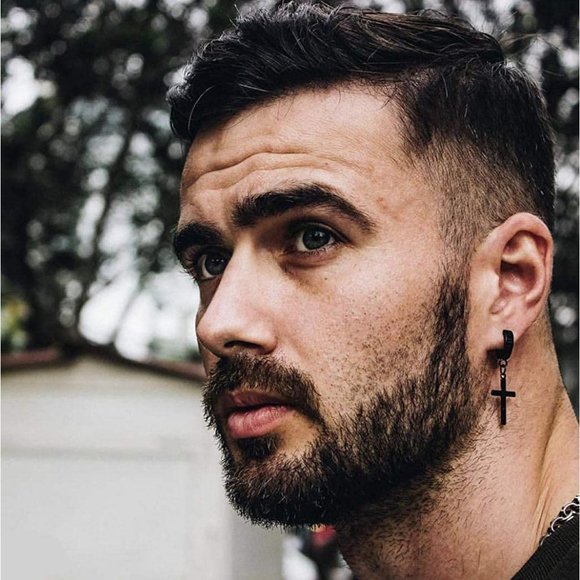 14 pairs Punk Black Hoop Dangle Stud Earrings - Picture 4 of 6